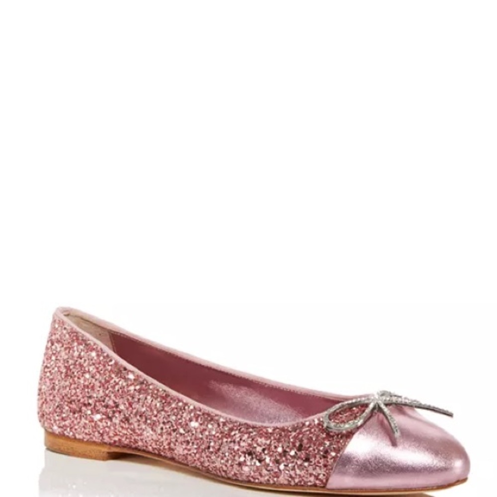 Sophia Webster Pirouette ballet flats pink glitter